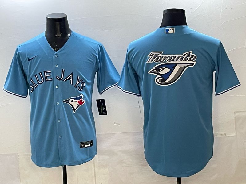 Men 2025 Toronto Blue Jays Blank Light Blue Game Nike MLB Jersey style 011